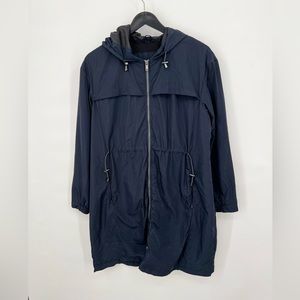 Seraphine Navy Hooded Trench Coat  Jacket Size 10